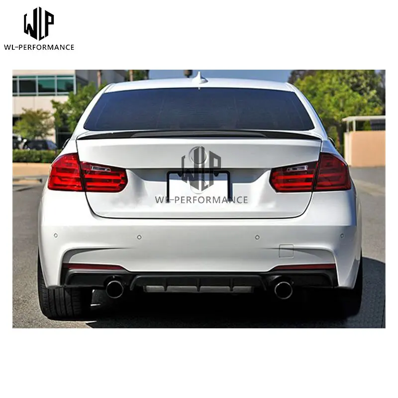 3-series F30 carbon fiber Bilateral single out rear bumper Lip for modify the BMW 3series M car body kit 12-up Modification kits |