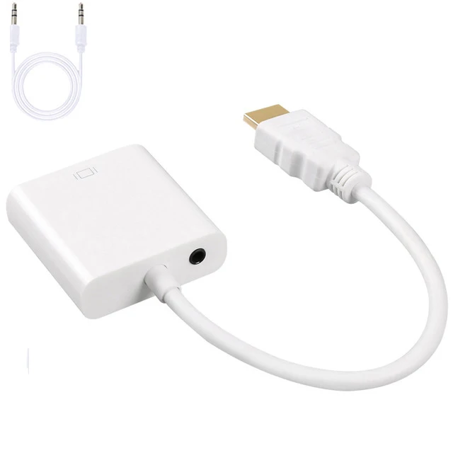 audio but no power Jckel HDMI в VGA адаптер HDMI Мужской в VGA Женский видео конвертер 1080P цифро-аналоговый аудио для планшета проектора ПК ноутбука - Цвет: audio but no power