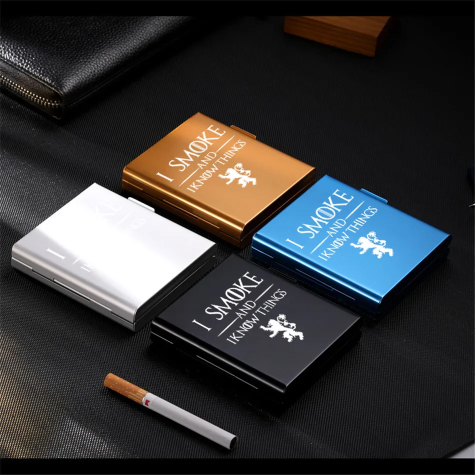 Алюминиевый портсигар-портативный folio holder lightweigt-I Smoke and I hou вещь-идеально подходит для любителей-Игра престолов
