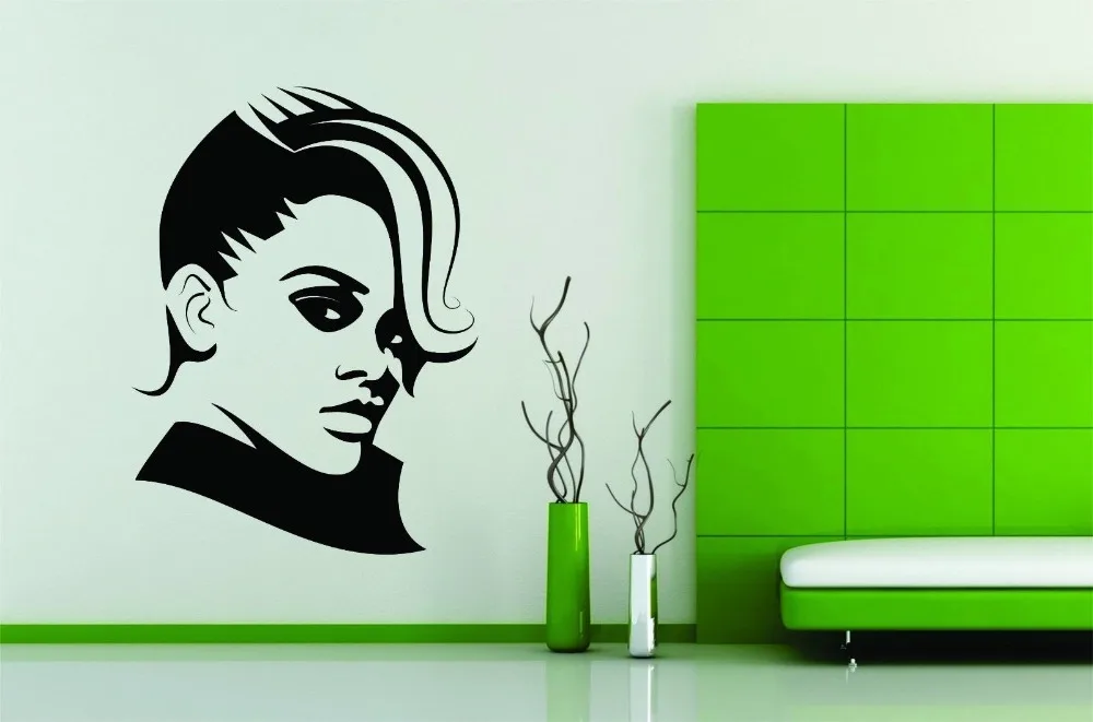 Сексуальная девушка музыка виниловая стена Рианна поп-певица популярная Спальня