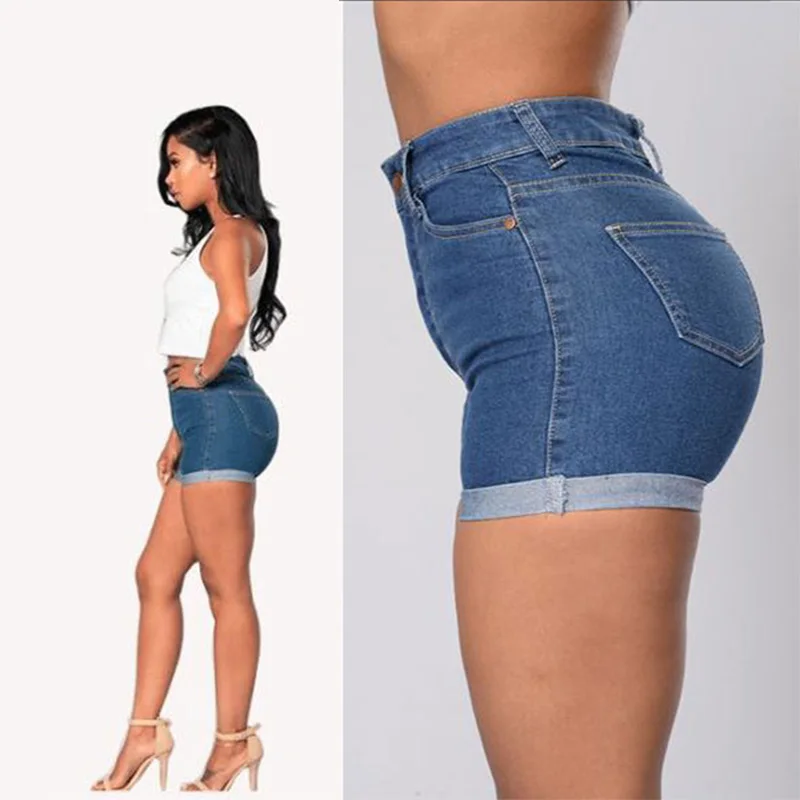 Шорты NORMOV женские с завышенной талией пикантные карманами на пуговицах летние