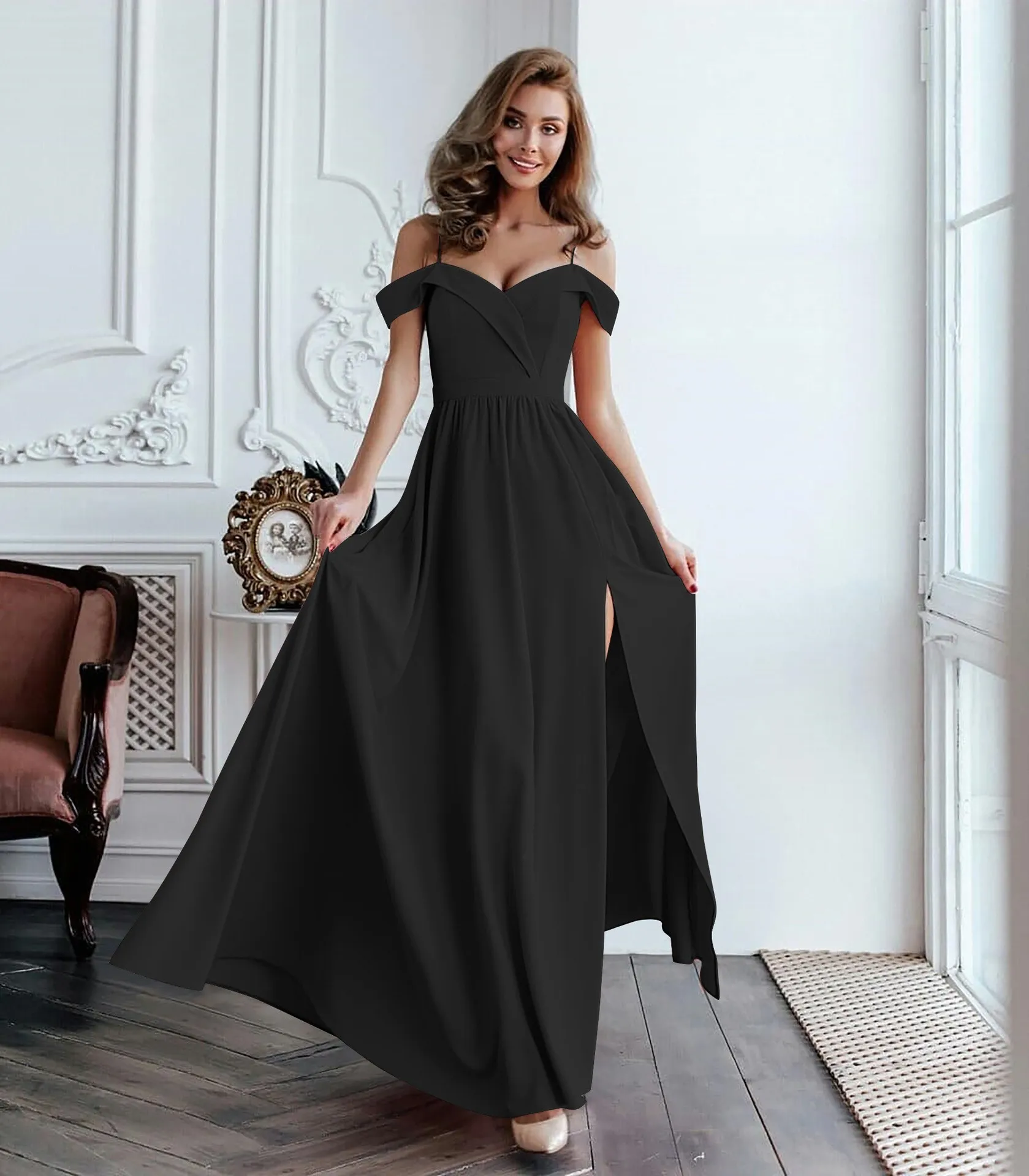 Сексуальное летнее платье без бретелек для женщин 2019 элегантное бальное Длинные