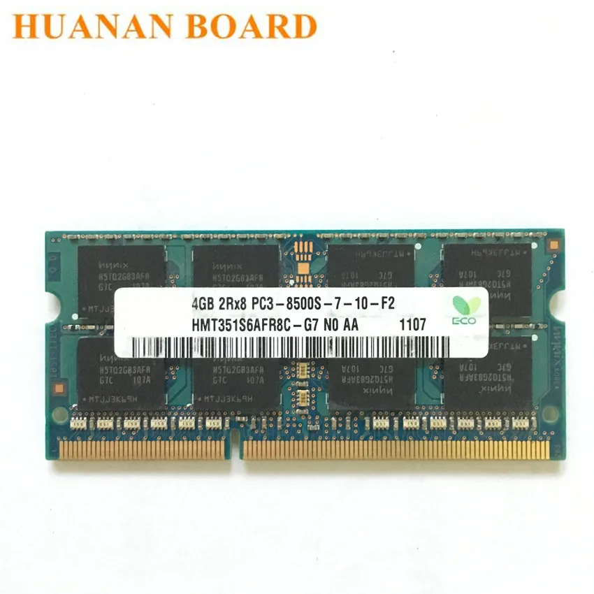 Бесплатная доставка память для ноутбука 4G 2Rx8 PC3 8500S DDR3 1066 МГц 4 Гб pc3 модуль SODIMM RAM