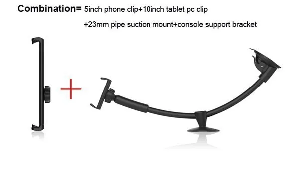 LP-3C Gooseneck Мягкая трубка автомобильное окно всасывающее крепление Универсальный 3,5-5,5 дюймов держатель мобильного телефона+ 9-10 дюймов планшет ПК стенд