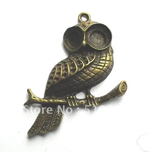 

Metal charm antique bronze Owl Pendant 10PCS zinc alloy Pendant handmade Fashion jewelry accessories