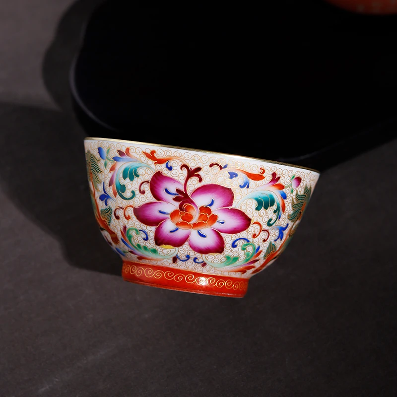 Керамическая чайная чашка 130 мл коллекция бутиков Jingdezhen проволока инкрустация