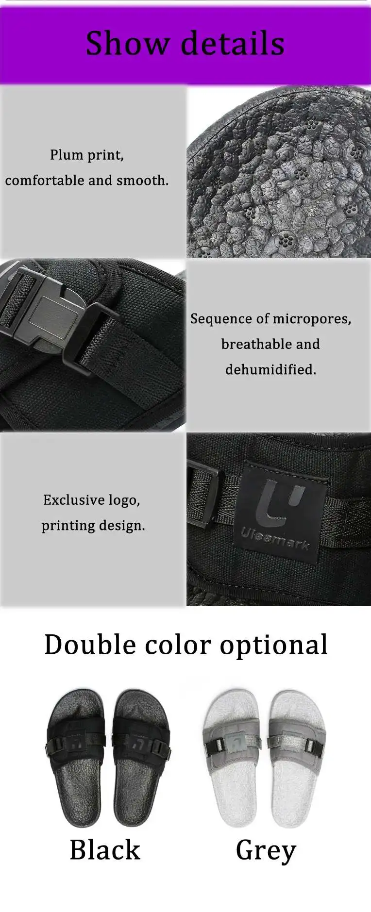 Xiaomi ULEEMARK/тапочки с попкорном; коллекция 2,0 года; нескользящие износостойкие пляжные повседневные шлепанцы для купания; домашние шлепанцы для ванной; Прямая поставка