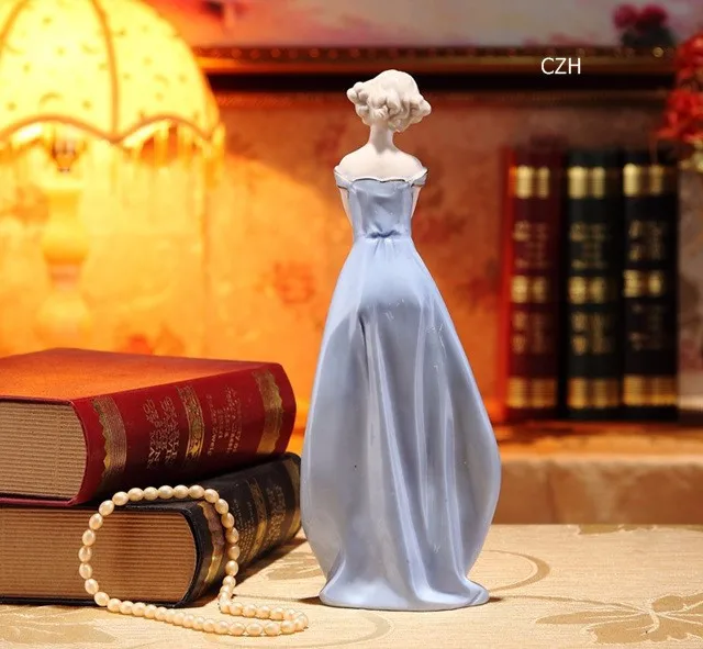 Винтажная фарфоровая статуэтка для девочки, керамическая статуэтка Belle, миниатюрное украшение для красоты, аксессуары для домашнего декора, художественное коллекционное ремесло