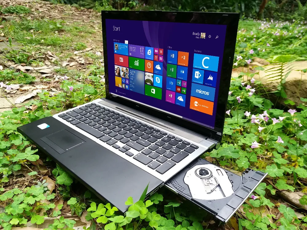 15," i7 игровой ноутбук 8 Гб RAM SSD 256 GB/64 GB+ 750GB HDD Бизнес большой DVD металлический WI-FI арабский azerty-клавиатура с испанским и русским языками