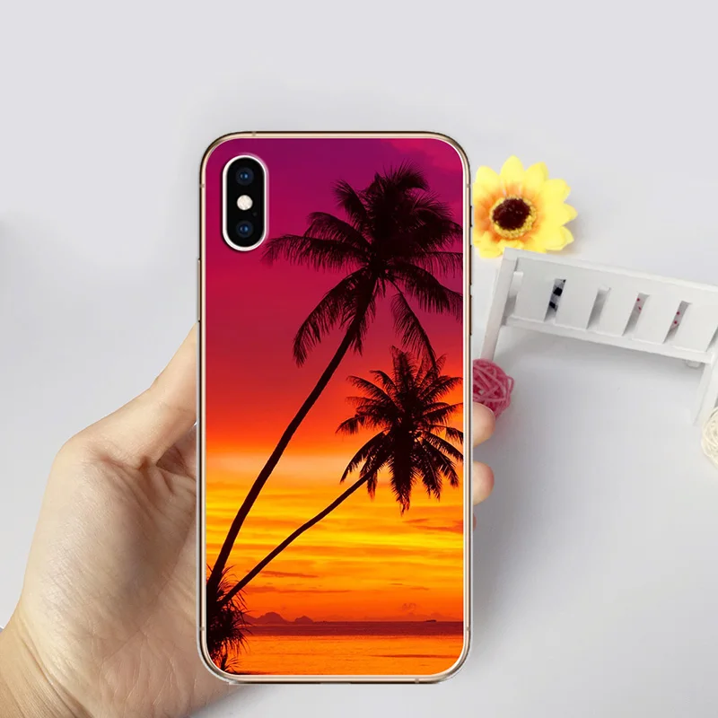 Летние пляжные Чехлы для iPhone 7X6 6s 8 Plus XR XS MAX Coque 5 5S SE Landscape Capinha Sea Cover |