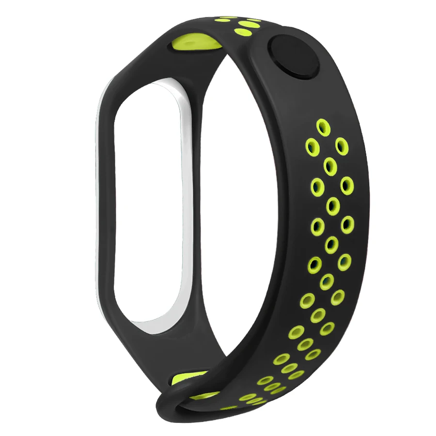 Браслет на запястье для Mi Band 3 4 силиконовый браслет Xiaomi спортивный ремешок