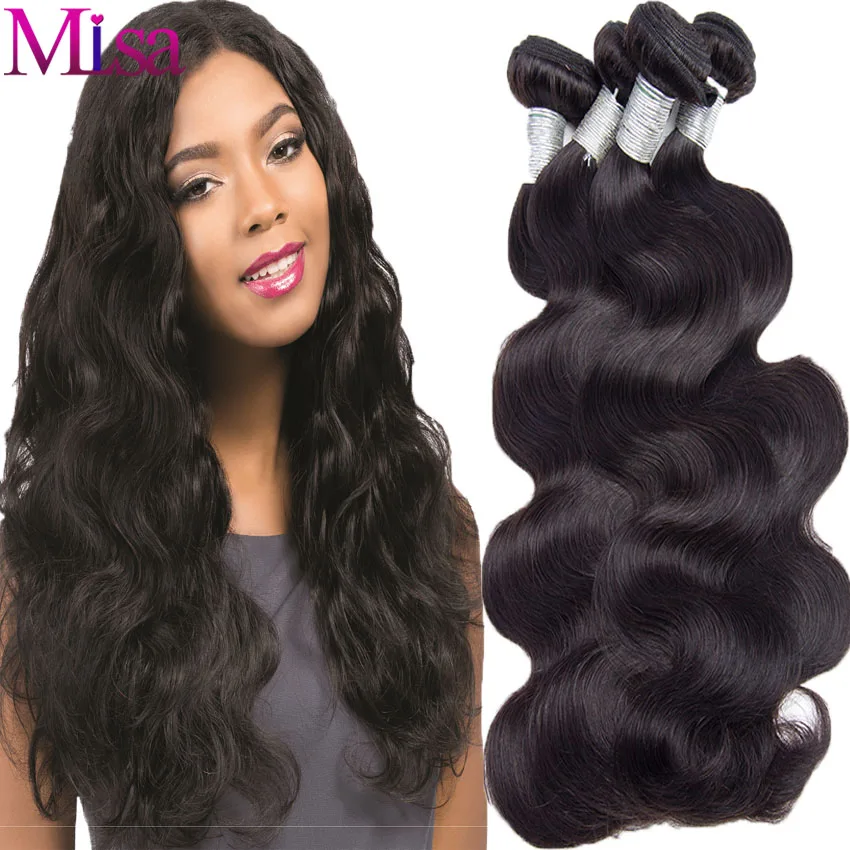 Перуанский Девы Волос Объемной Волны 4 Пучки Объемная Волна Человеческих Vip 7А