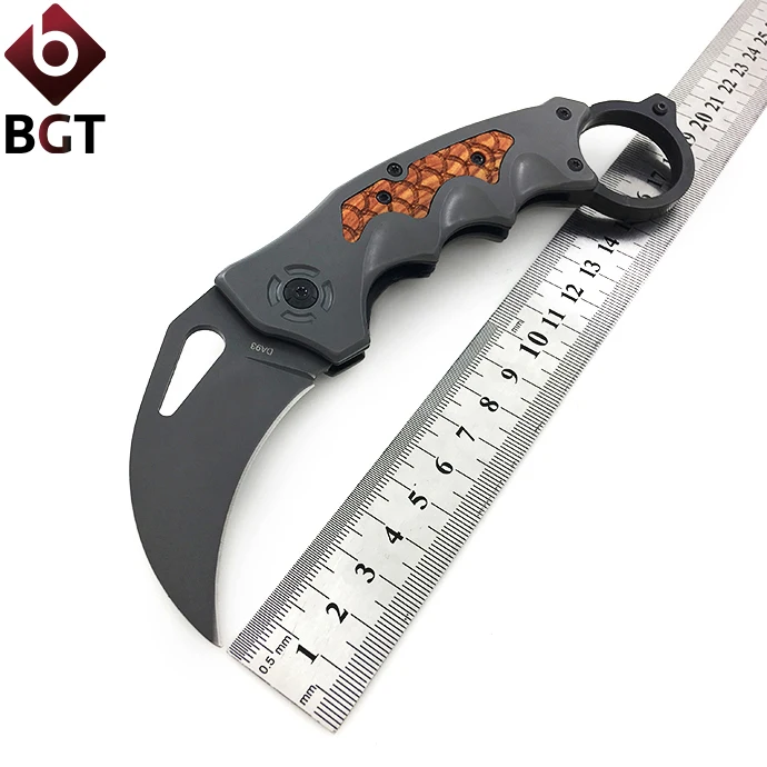 Складной охотничий нож BGT DA93 Karambit 5Cr15Mov стальные ручки тактические походные