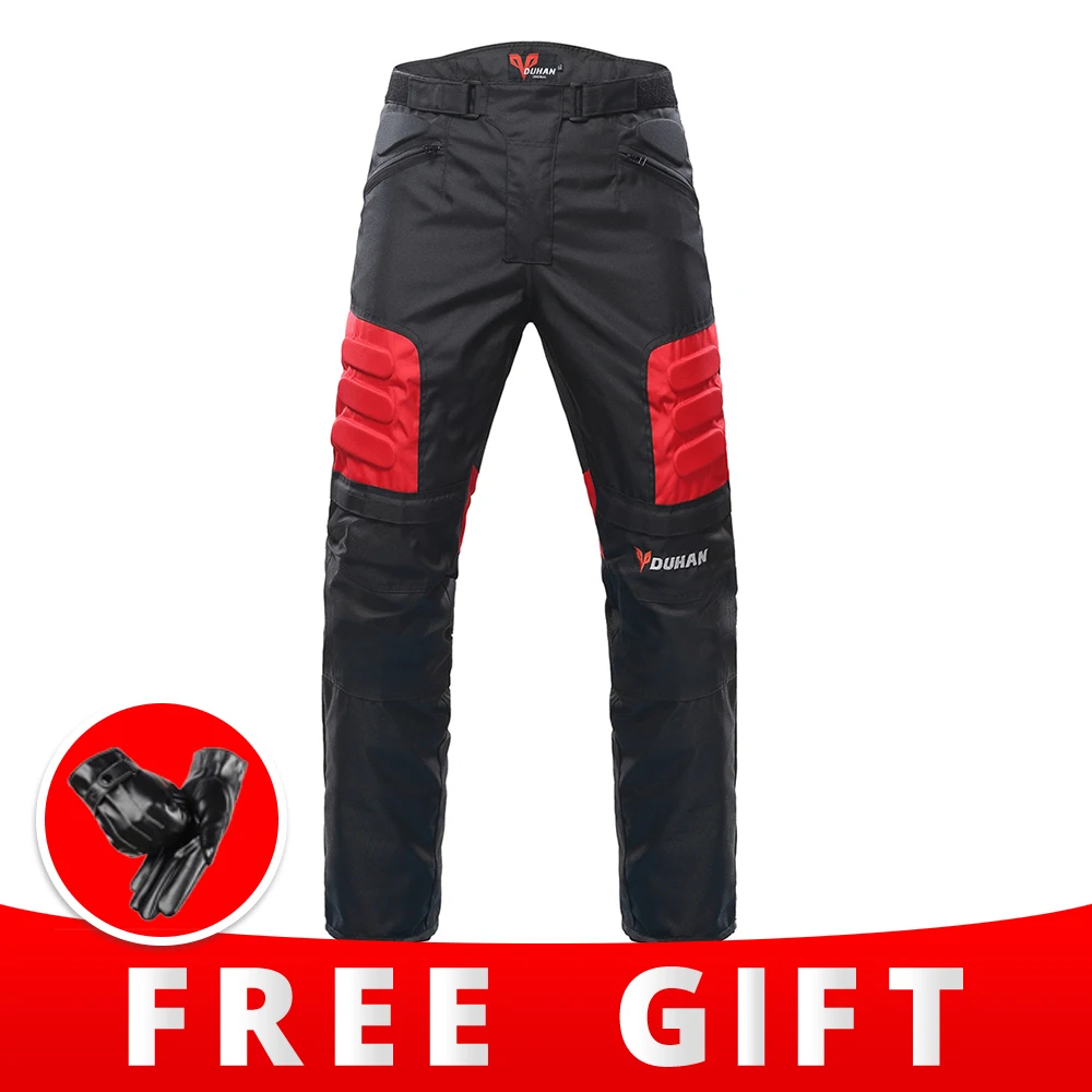 red pants DUHAN мотоциклетная куртка для верховой езды ветрозащитная мотоциклетная Защитная Экипировка для всего тела осенне-зимняя мотоциклетная одежда - Цвет: red pants