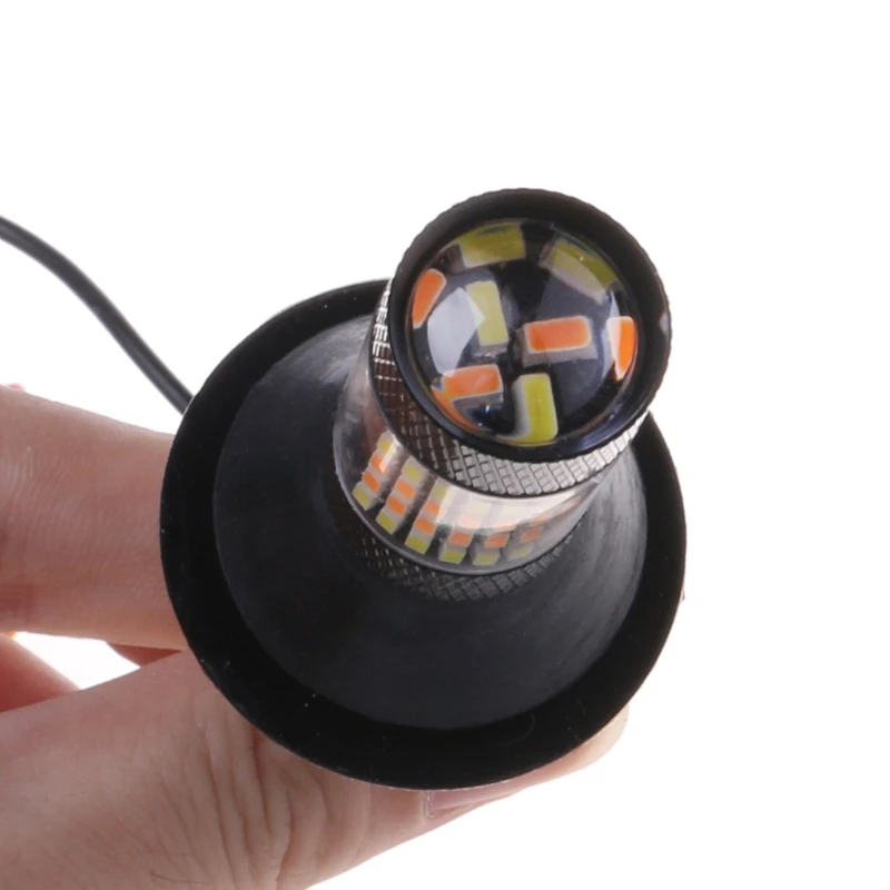 

2PCS T20 7440 /1156 BA15S / BAU15S 96-LED 3014 50W Dual-Color Switchback DRL Turn Signal Light Kit Automobiles Signal Lamp