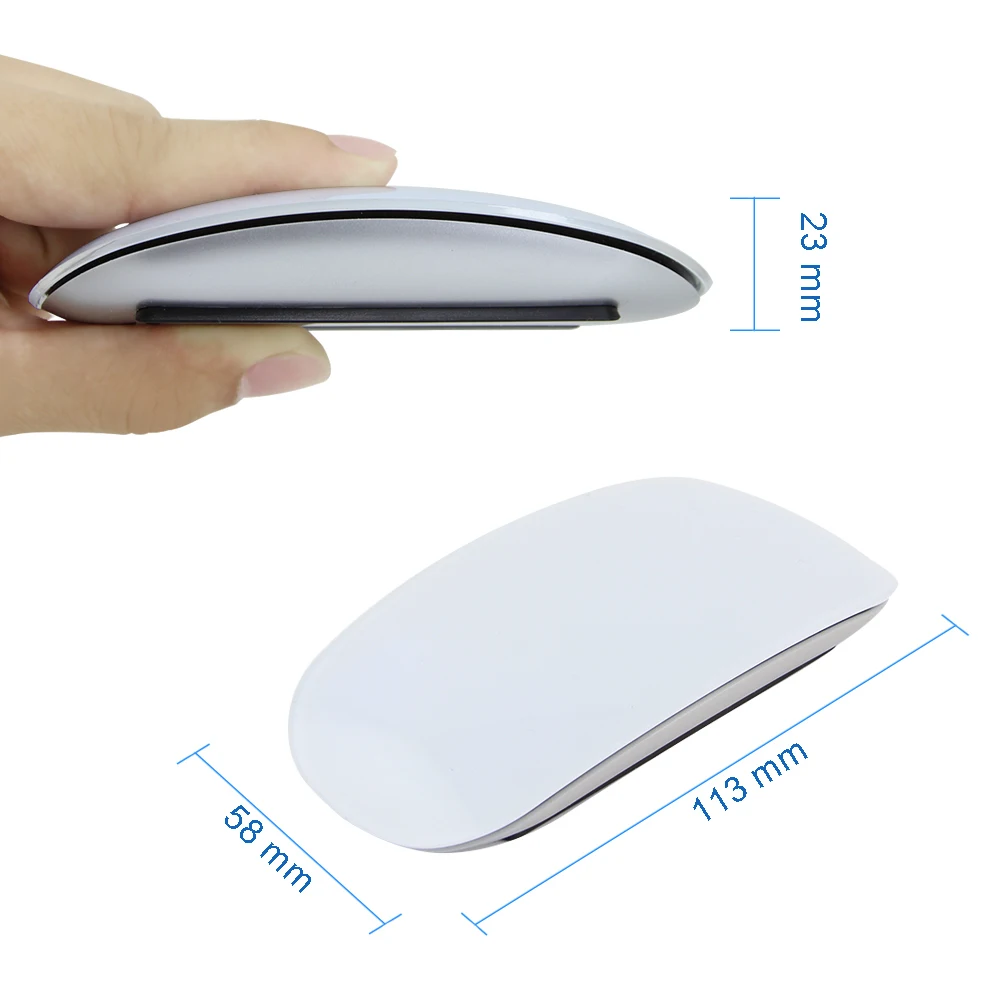 Chyi Беспроводной Magic Мышь 2.4 ГГц 1600 Точек на дюйм silent touch для портативных ПК Desktop Mac