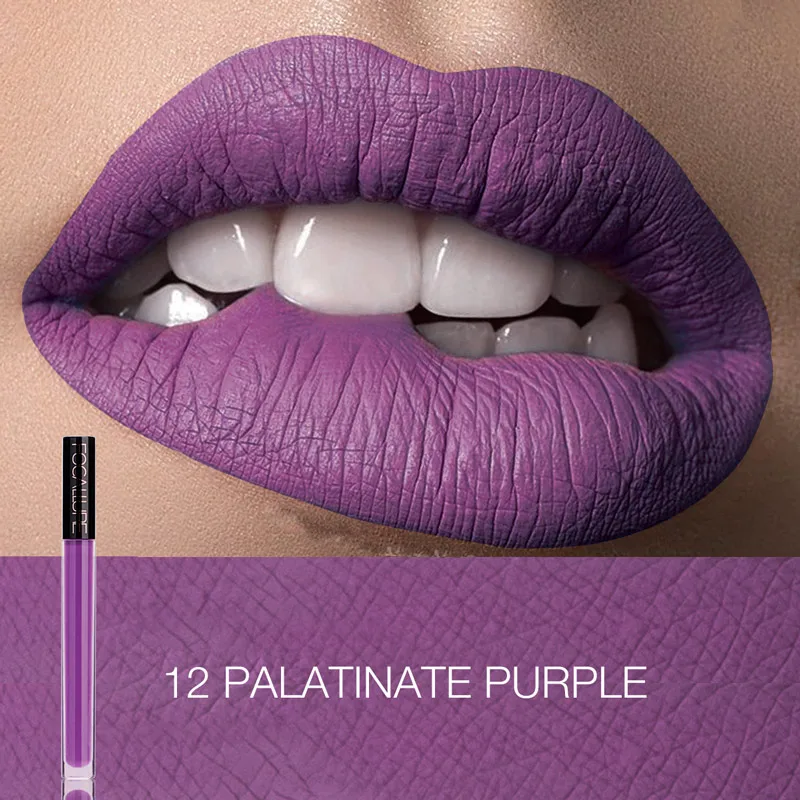 12 Focallure Matte жидкая помада 14 цветов красный коричневый телесный водонепроницаемый стойкий карандаш для губ женская красивая помада макияж - Color: 12