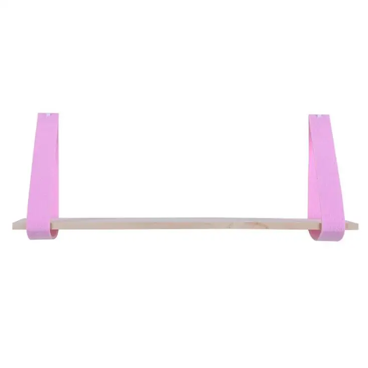 Одноцветная деревянная настенная полка в скандинавском стиле из войлочной ткани