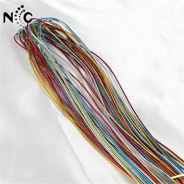 Width 2mm 6pcs Богемский стиль, 5-100 шт., 90 см, вязаная плетеная повязка на голову, головной убор ручной работы, плетеная лента, плетеные аксессуары для волос, случайный цвет - Цвет: Width 2mm 6pcs