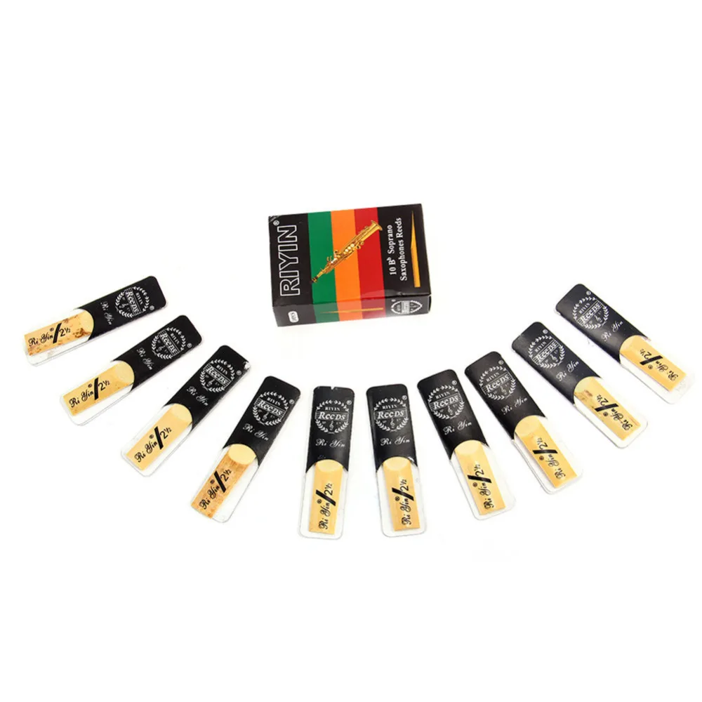 10 шт. BB Сопрано Саксофон Reeds 2.5 2-1/2 бамбук комплект духовой инструмент части и