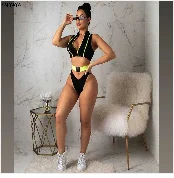 women stripes splicing zipper up sleeveless zipper up bodycon long jumpsuit sexy night club party romper playsuit GLAJ4075