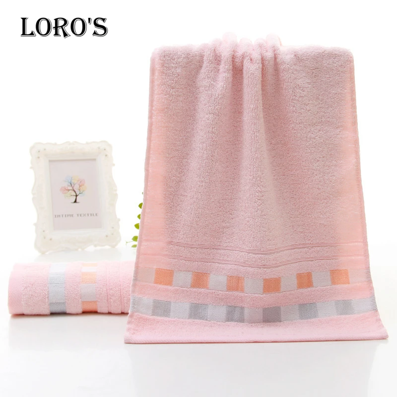 Simple Lattice Solid Color Towel Comfortable Soft Adults Fast Drying Thick High Absorbent Antibacterial Quick-drying | Дом и сад
