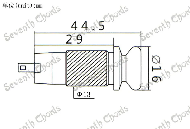 6 35 мм латунный хромированный вязанный цилиндр для гитары Jack выходной входной