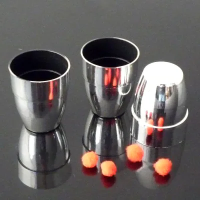 

Plastic Three Cups Three Balls In Gold Or Silver Color (Small),Stage Magic Trciks,Mentalism,Close Up Magic Props,Magia Toys,Joke