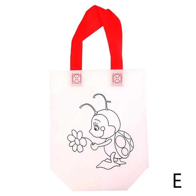 E DIY Painting Drawing Bag Environmental Protection Materials Various Design Bag For Develop Child Kindergarten Patience - Цвет: E