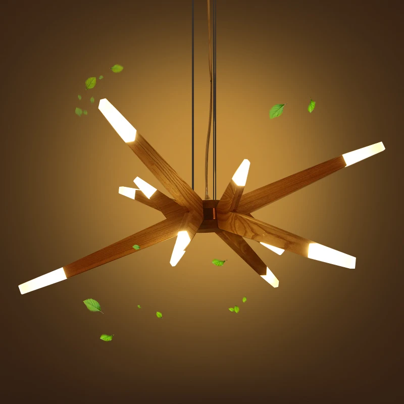 

Modernas luces colgantes para comedor Modern Suspention Wooden hanging Pendant Lights Lamp for Dining room Creative pendant lamp