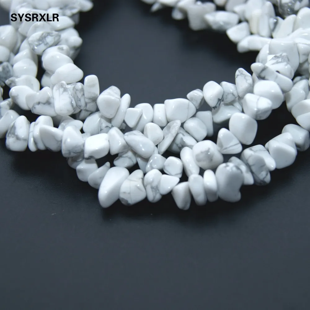 

Wholesale High-Quality White Natural Stone Beads For Jewelry Making Diy Material 5-8 MM Freeform Gravel Loose Beads Strand 34 "