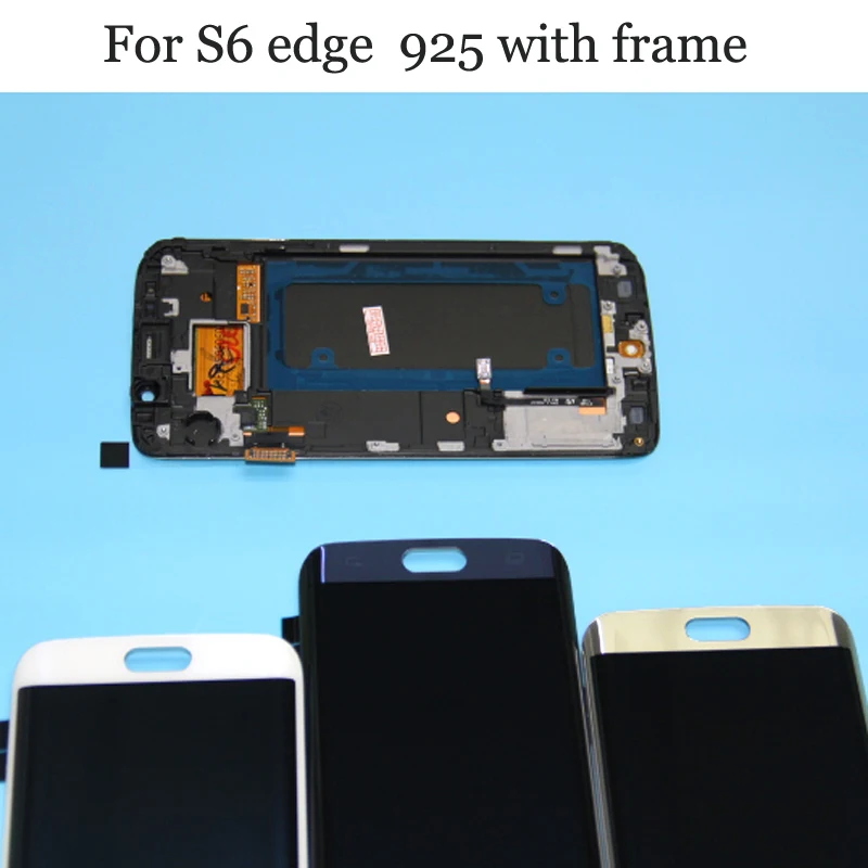 100% протестированный ЖК дисплей для Samsung Galaxy S6 Edge сенсорный экран дигитайзер в