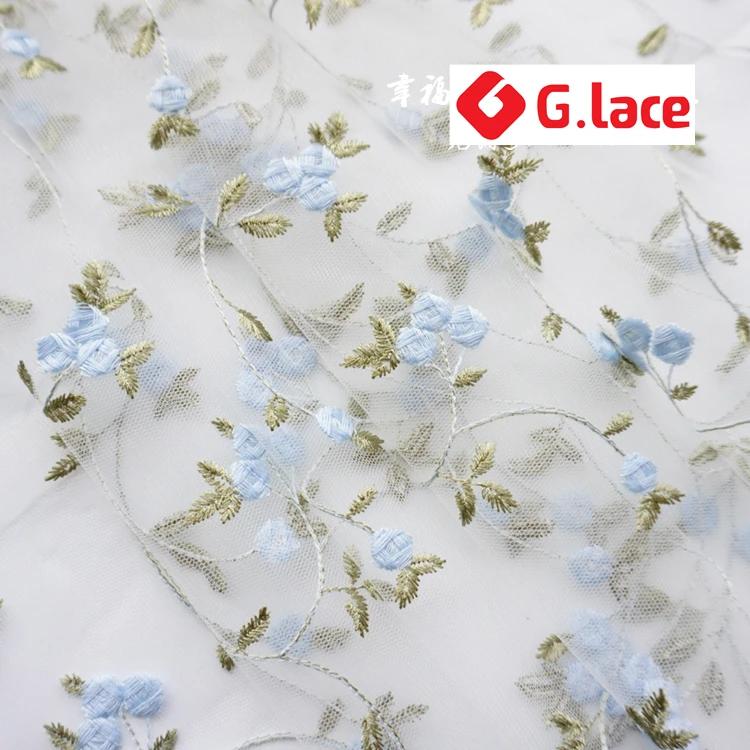 GLace 3 года/лот Цветочная вышивка кружевная ткань мягкая сетка кружева для DIY