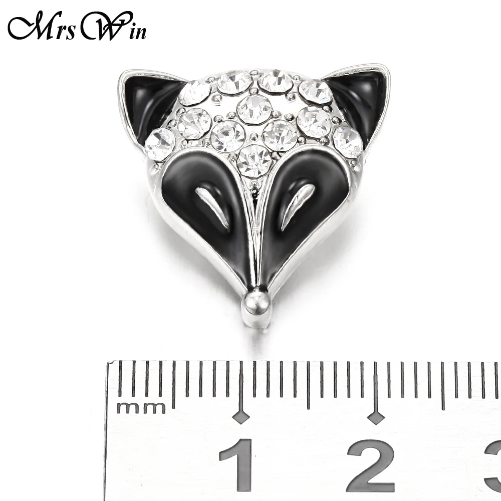 6 шт./лот новые ювелирные изделия с застежкой Стразы масляная живопись лиса