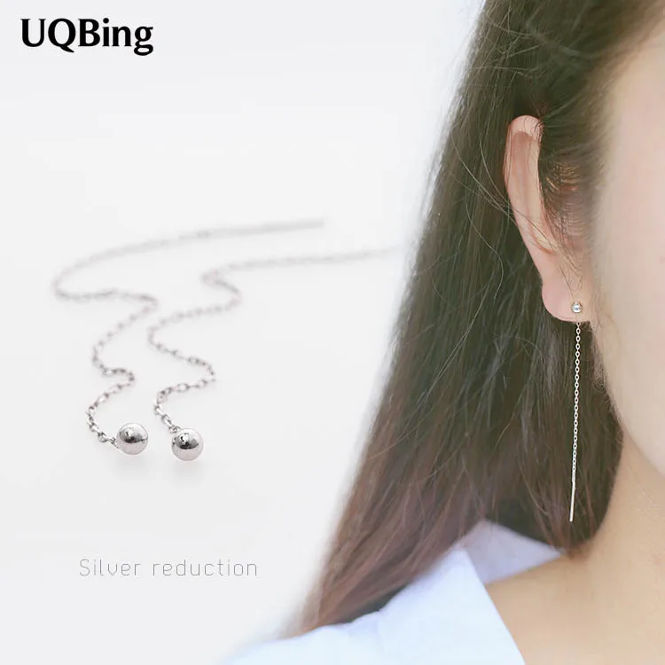 Женские длинные серьги с кисточками из стерлингового серебра 2018 пробы новый