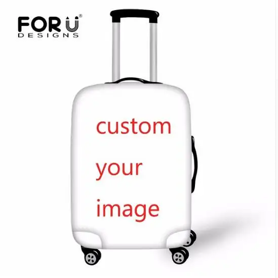 Customized FORUDESIGNS дорожные принты багажная Крышка для 18-30 дюймов тележка Чехол Эластичный Чемодан стрейч толстый чехол на молнии - Цвет: Customized