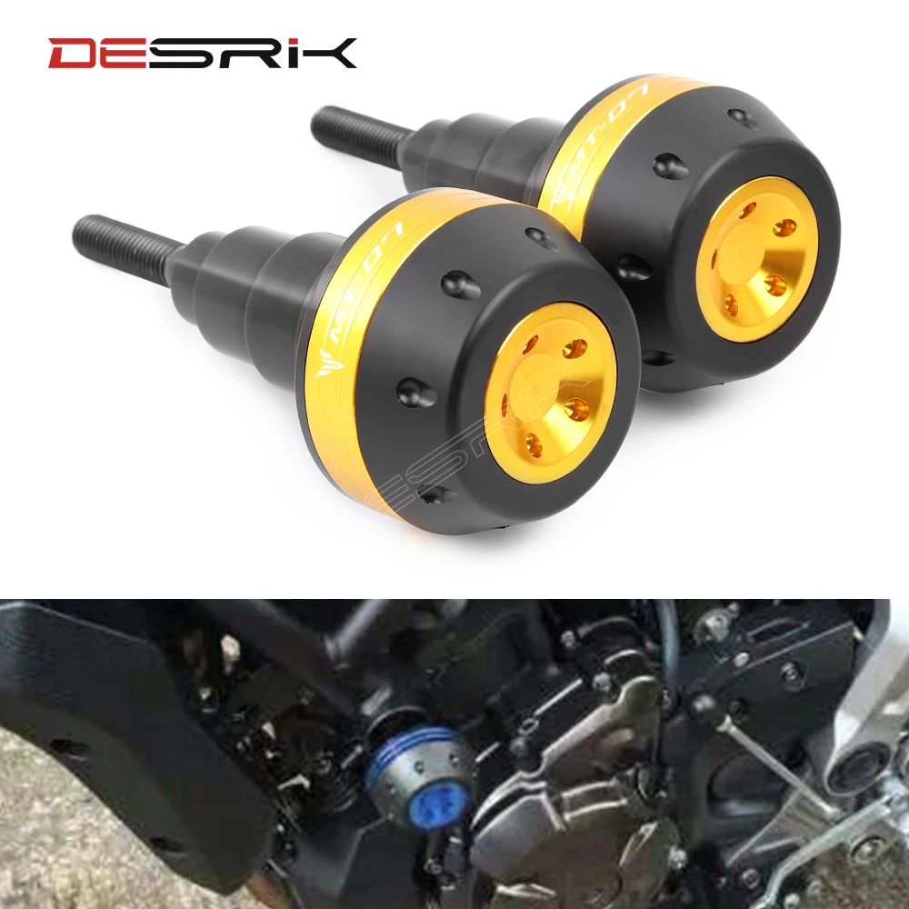 DESRIK для YAMAHA MT 07 MT-07- ЧПУ алюминиевая рама для мотоцикла ползунки двигателя крушение защита от падения крышка аксессуары
