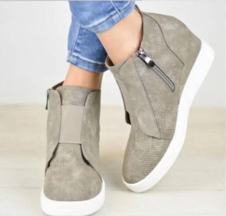 CHAISHOU/зимняя женская обувь chaussure на танкетке zapatos mujer sapato ботильоны большие размеры