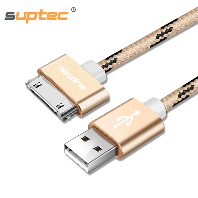 

SUPTEC USB Cable Fast Charging for iPhone 4 4s 3GS 3G iPad 1 2 3 iPod Nano touch 30 Pin Original Charger Adapter Data Cord