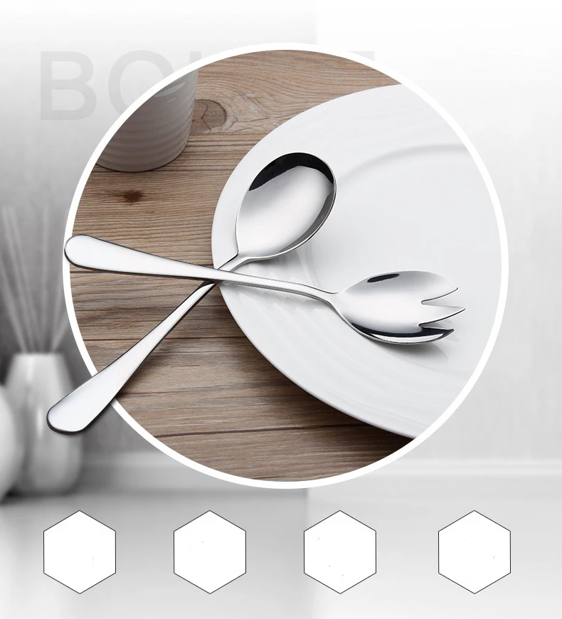 Набор из 2 предметов нержавеющей стали для салата|tableware set|set tablewaresteel tableware |