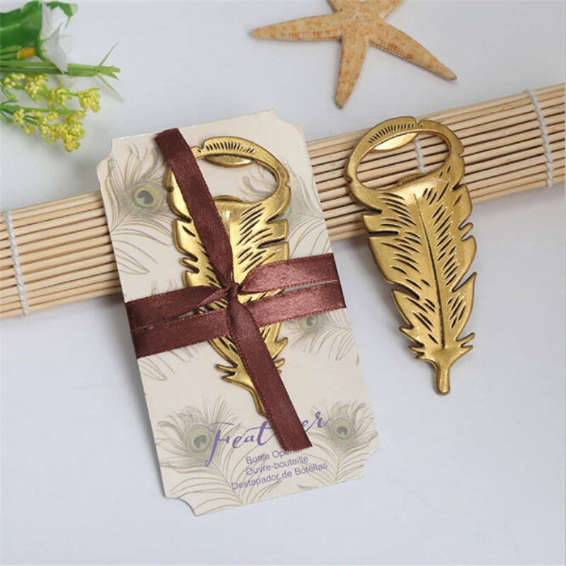 Открывалка для пива в форме золотых перьев стиле ретро | Дом и сад