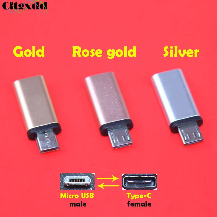 Переходник cltgxdd с Micro USB папа на мама Type c Кабель адаптер для телефона Android зарядный