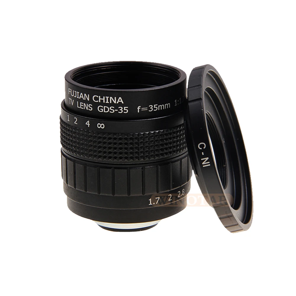 Fujian 35 мм F1.7 CC TV lens + C Mount Ring для Nikon 1 J5 J4 J3 J2 J1 V3 S2 V2 V1 AW1|tv lens|fujian 35mmfujian 35mm f1.7 |