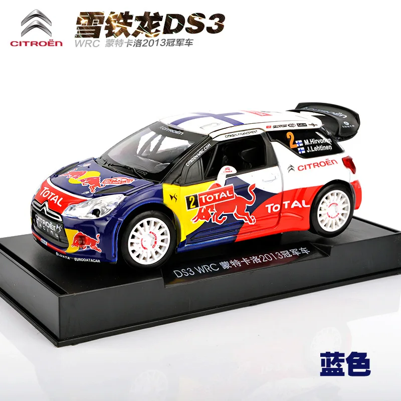 1:32 литая металлическая модель автомобиля игрушки для Citroen DS3 WRC с функцией оттяжки