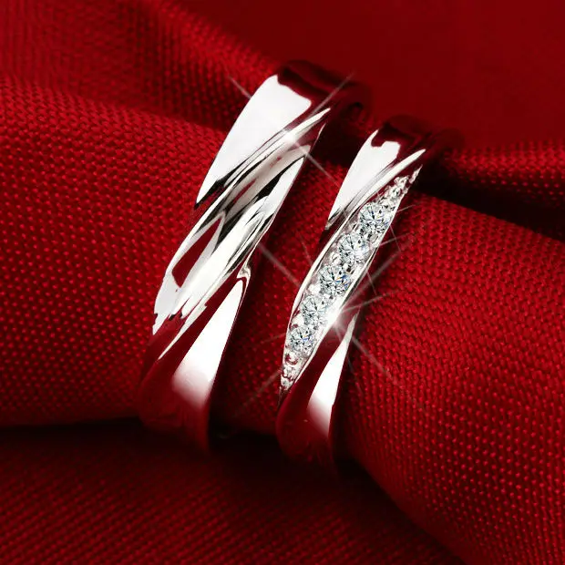 1 пара белые золотые модные обручальные парные кольца Корона Свадьба пожизненное