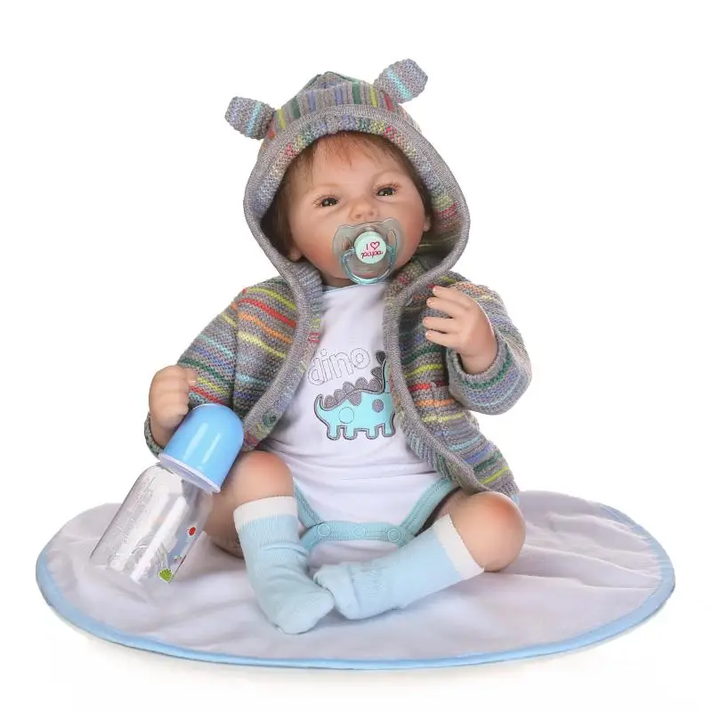 50 см мягкие силиконовые куклы для младенцев игрушки с медведем 20 дюймов