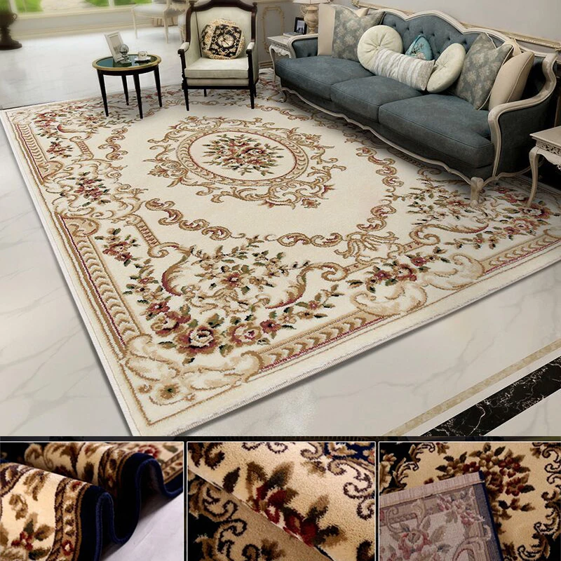 

European Jacquard Modern Carpets For Living Room Bedroom Rugs 100% Polypropylene Home Carpet Soft Thickness Are Rug Floor Rug