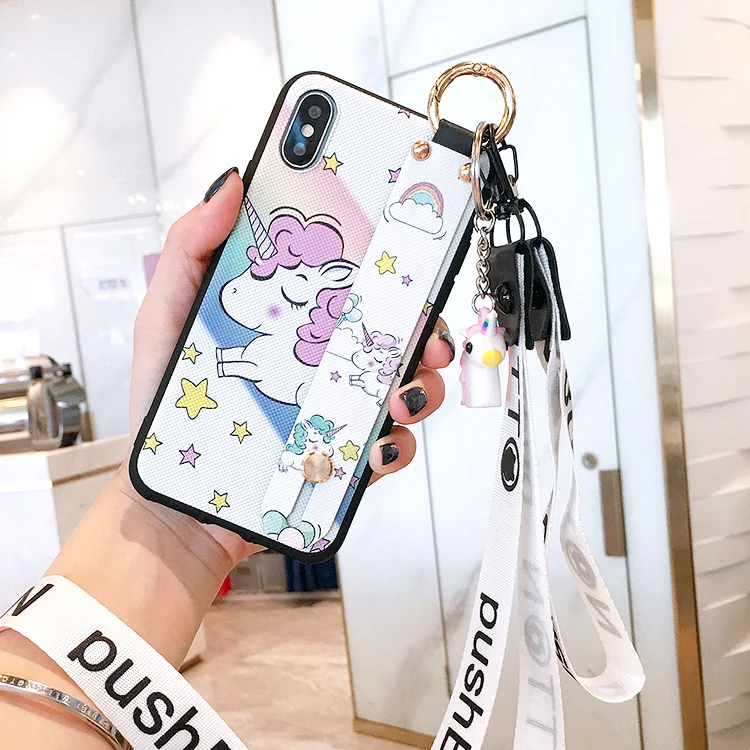 Мягкий ТПУ чехол для телефона Oneplus 7 pro ремешок на запястье 3 3T 1 + 5 5T One plus6 6T милый