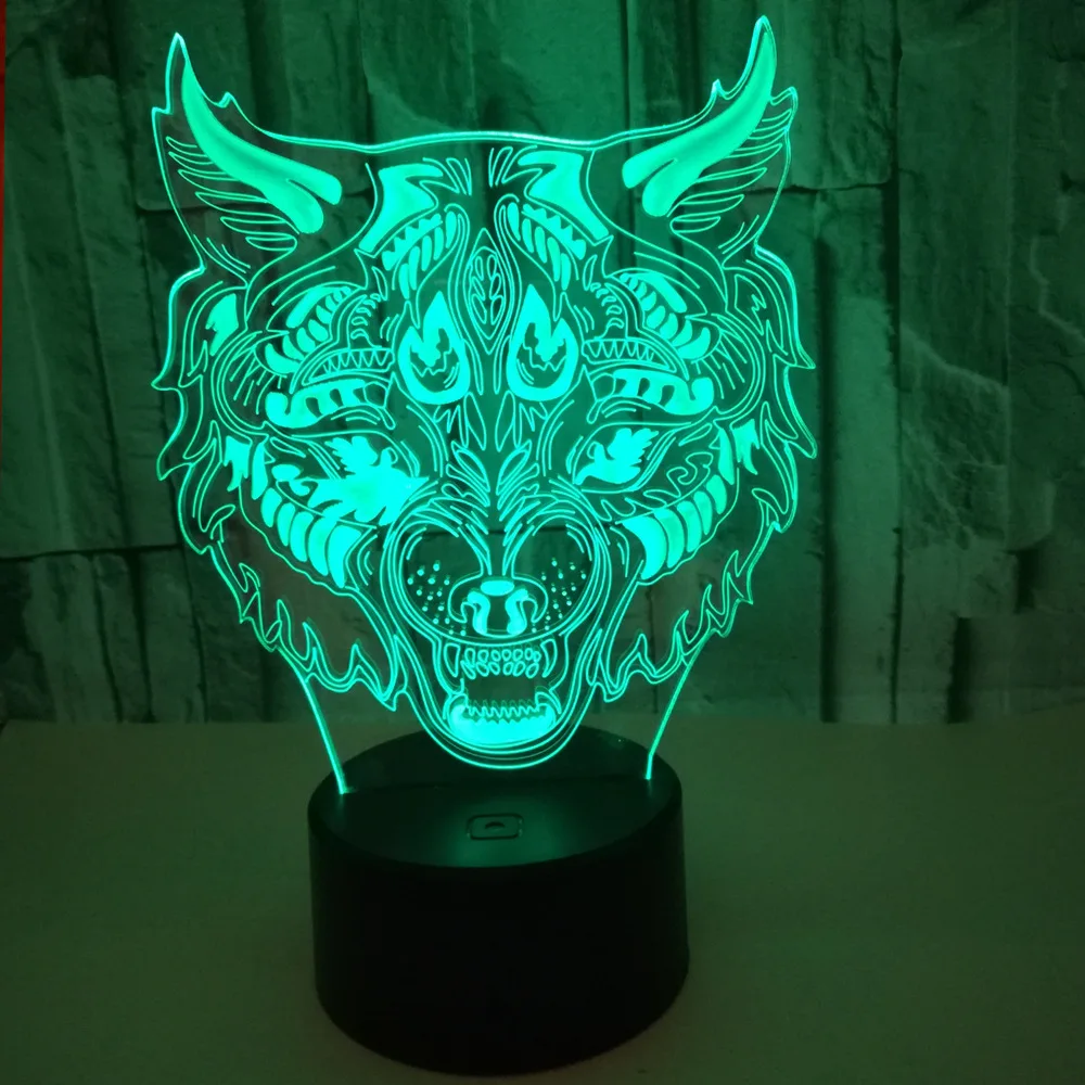 Красочная сенсорная 3d ночник с изображением Пантеры Usb светодиодные настольные