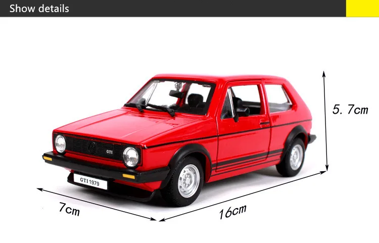 Bburago 1:24 1979 Golf GTI имитация сплава Модель автомобиля ремесла украшение Коллекция игрушек инструменты подарок